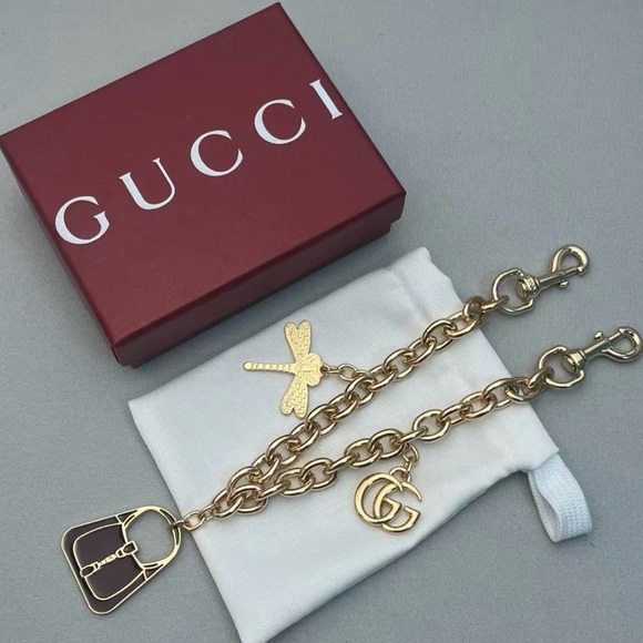 Gucci Gold Bag Charm Chain box included NIB - Picture 3 of 6